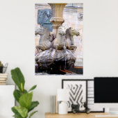Pferdebrunnen, Spanien Poster (Heimbüro)
