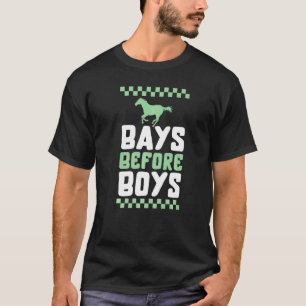 Pferdebucht Vor Jungen Pferde Mädchen Reiten E T-Shirt