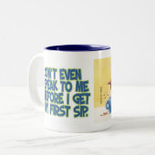 PferdeCartoon-Kaffee-Tasse Zweifarbige Tasse (Vorderseite Links)