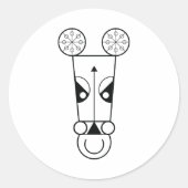 Pferdechinesisch Runder Aufkleber (Vorderseite)