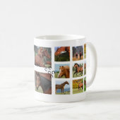 Pferdecollagen-Foto-Tasse (rund) Kaffeetasse (VorderseiteRechts)