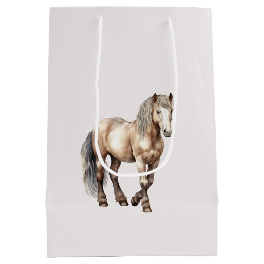 Pferdecreme zum Geburtstag Mittlere Geschenktüte (Rückseite)