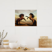 Pferdedarstellung Poster (Küche)
