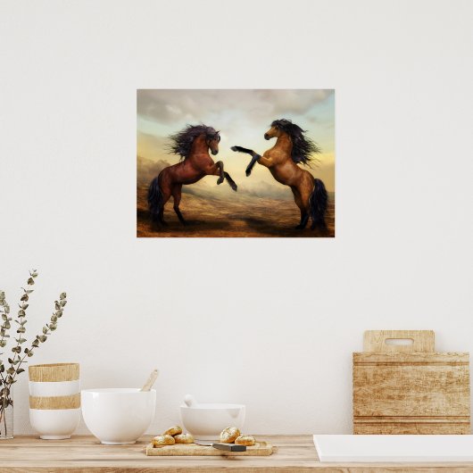 Pferdedarstellung Poster (Küche)