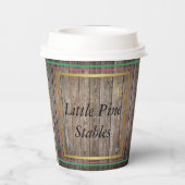 Pferdedededekoration Papiertasse Pappbecher (Rückseite)