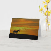 Pferdedenken Karte (Gelbe Blume)