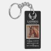 Pferdedenkmal - im Love Memory Foto Schlüsselanhänger (Vorderseite links)