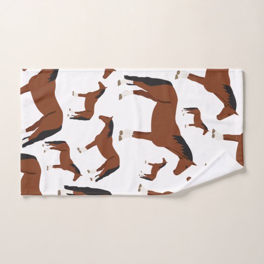 Pferdedesign Badhandtuch Set (Handtuch)