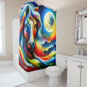 Pferdedesign Duschvorhang (Beispiel)