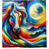 Pferdedesign Duschvorhang (Vorderseite)