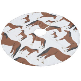 Pferdedesign Fleece Weihnachtsbaumdecke