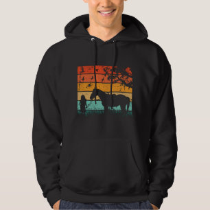 Pferdedesign im Sonnenuntergang Hoodie