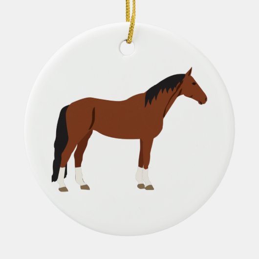 Pferdedesign Keramik Ornament (Vorne)