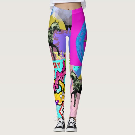 Pferdedesign Leggings (Vorderseite)