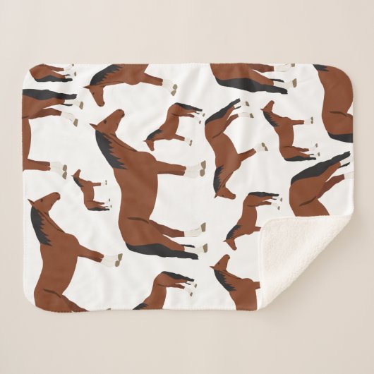 Pferdedesign Sherpadecke (Vorderseite (Horizontal))