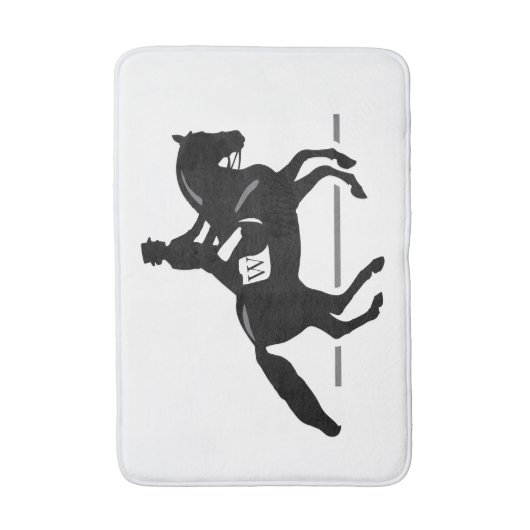 Pferdedressage-kundenspezifische Initiale u. Badematte (Vorderseite Vertikal)