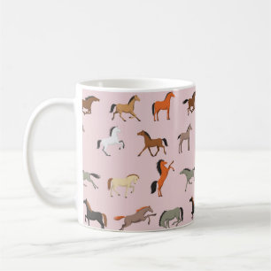 Pferdedruckmuster, Frauen & Mädchen Kind, Cowgirl Kaffeetasse