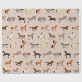 Pferdedruckmuster, Jungen Mädchen & Kinder, Pferde Geschenkpapier (Flach)