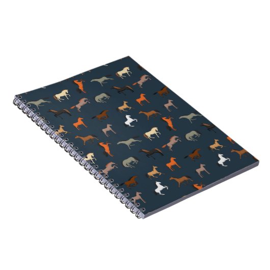 Pferdedruckmuster, Jungen Mädchen & Kinder, Pferde Notizblock (Rechte Seite)