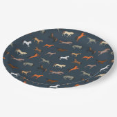 Pferdedruckmuster, Jungen Mädchen & Kinder, Pferde Pappteller (Schrägansicht)