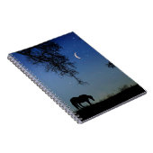 Pferdeeiche Tree and Moon Whimsical Notebook Notizblock (Rechte Seite)