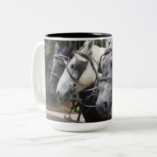 Pferdeentwurf 842 zweifarbige tasse