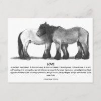 Pferdeentwurf im Stift: Bibelverse über LIEBE