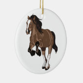Pferdeentwurf Keramik Ornament (Rechts)