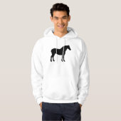 Pferdeentwurf (schwarz) hoodie (Vorne ganz)