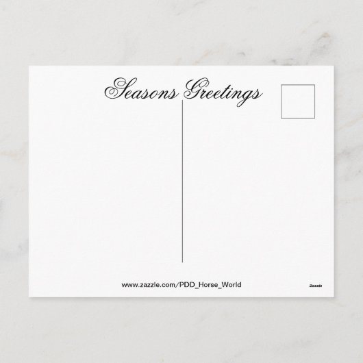 Pferdeentwurf Weihnachten (Rückseite)