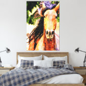*~* PferdeEquine AR22 Black Mane Art Canvas Print Leinwanddruck (Insitu (Schlafzimmer))