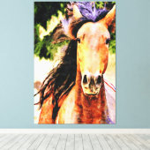 *~* PferdeEquine AR22 Black Mane Art Canvas Print Leinwanddruck (Insitu (Holzboden))