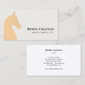 PferdeEquine Moderne Gold Business Card Visitenkarte (Vorne/Hinten)