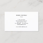 PferdeEquine Moderne Gold Business Card Visitenkarte (Rückseite)