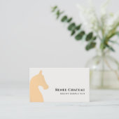 PferdeEquine Moderne Gold Business Card Visitenkarte (Stehend Vorderseite)