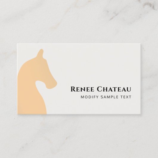 PferdeEquine Moderne Gold Business Card Visitenkarte (Vorderseite)