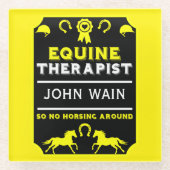 PferdeEquine-Therapeutin Glasuntersetzer (Vorderseite)