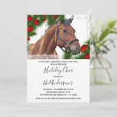 PferdeEquine Weihnachten Reitpony Niedlich Einladung (Stehend Vorderseite)