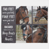 Pferdeerinnerungen Pferdezucht-FotoCollage Fleecedecke (Vorderseite (Horizontal))