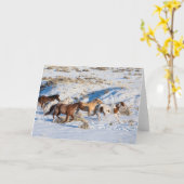 Pferdefahrt im Winter auf der Hideout Ranch Karte (Gelbe Blume)
