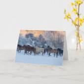 Pferdefahrt im Winter auf der Hideout Ranch Karte (Gelbe Blume)