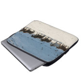 Pferdefahrt im Winter auf der Hideout Ranch Laptopschutzhülle (Vorne Knopf)