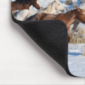 Pferdefahrt im Winter auf der Hideout Ranch Mousepad (Ecke)