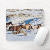Pferdefahrt im Winter auf der Hideout Ranch Mousepad (Mit Mouse)