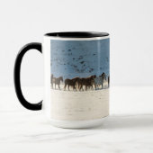 Pferdefahrt im Winter auf der Hideout Ranch Tasse (Links)