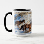 Pferdefahrt im Winter auf der Hideout Ranch Tasse (Links)