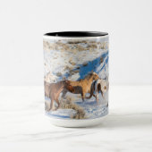 Pferdefahrt im Winter auf der Hideout Ranch Tasse (Zentrum)