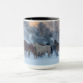 Pferdefahrt im Winter auf der Hideout Ranch Tasse (Zentrum)