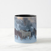 Pferdefahrt im Winter auf der Hideout Ranch Tasse (Zentrum)