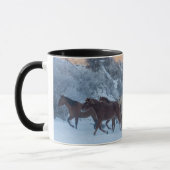 Pferdefahrt im Winter auf der Hideout Ranch Tasse (Links)